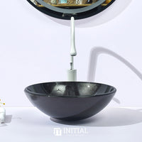 Above Counter Tempered Glass Artistic Round Basin 420x420x145 ,