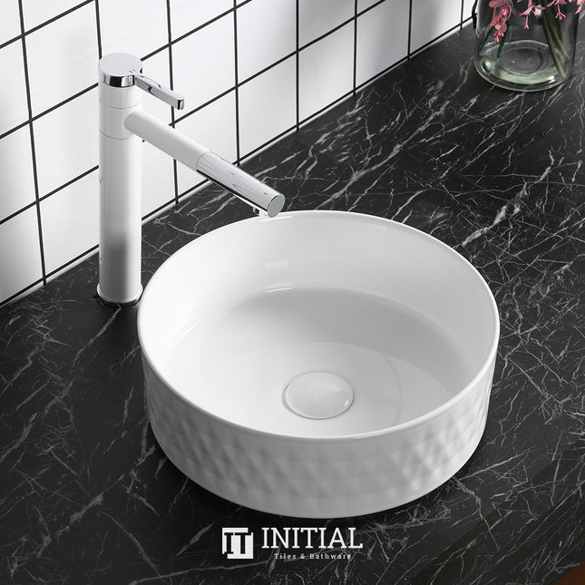 Above Counter Basin Rhombus Shape, Gloss White, 360X360X120 , Default Title