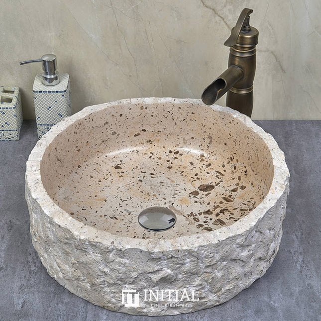 Above Counter Stone Basin Marble Surface Round Basin 420x420x140 ,