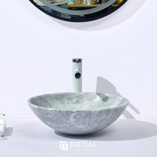 Above Counter Basin Marble Surface Round Stone Basin 420x420x140 ,