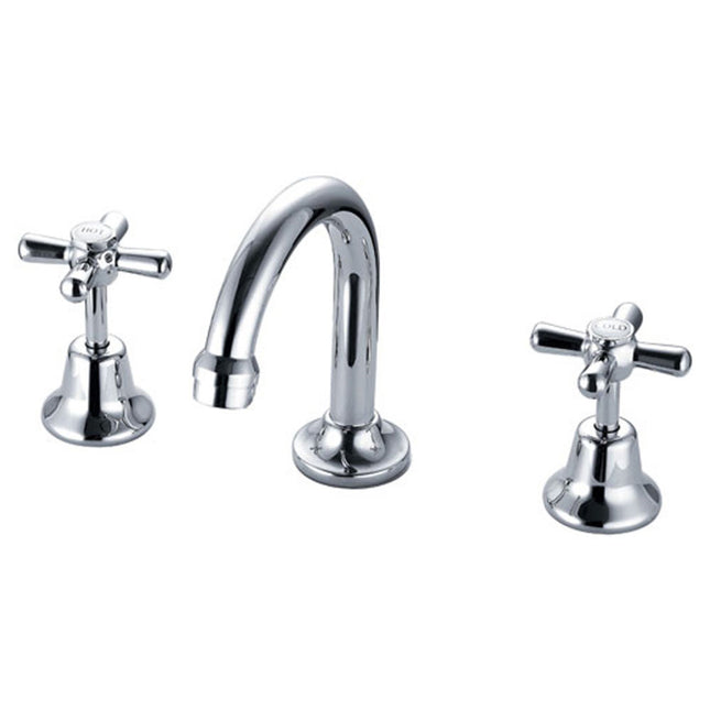 Fienza Houston Chrome Basin Set, 3 Piece Tapware ,