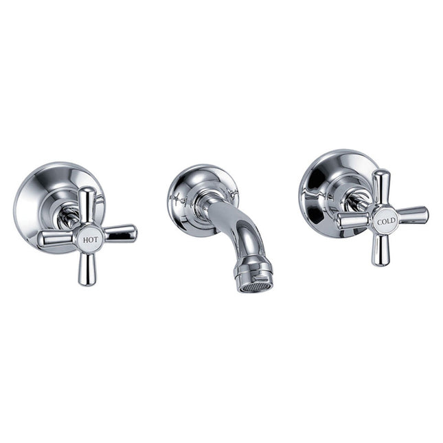 Fienza Houston Chrome Bath Set, 3 Piece Tapware ,