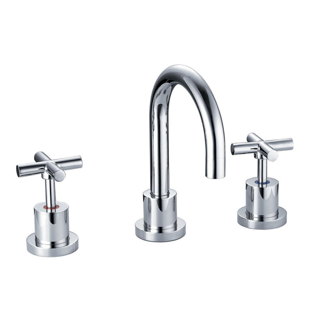 Fienza Michelle Chrome Basin Set, 3 Piece Tapware ,