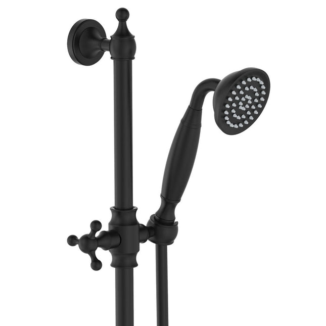 Fienza Lillian Matte Black Rail Shower Set ,