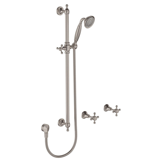 Fienza Lillian Brushed Nickel Rail Shower Set ,