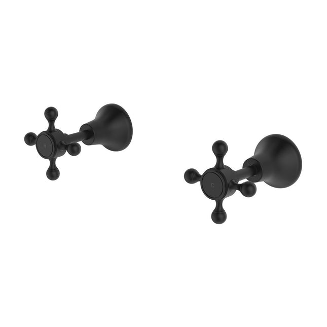 Fienza Lillian Matte Black Wall Top Assemblies ,