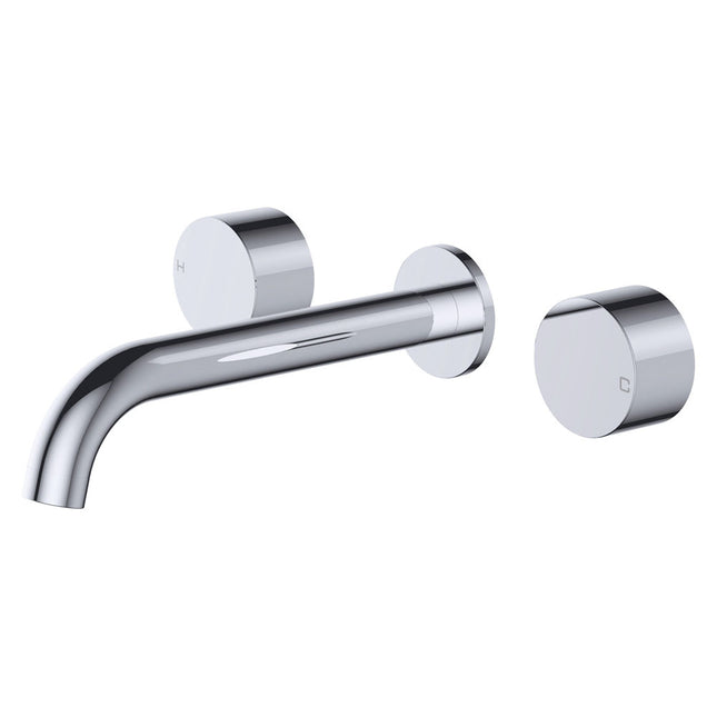 Fienza Kaya Chrome Wall Mounted Basin/Bath Tap Set, 3 Pieces ,