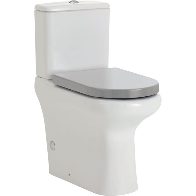 Fienza Rak Compact Back to Wall Toilet Suite, Grey Seat ,