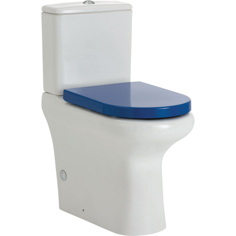Fienza Rak Compact Back to Wall Toilet Suite, Blue Seat ,