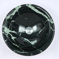 Above Counter Tempered Glass Basin Black Round Art Basin 420x420x145 ,