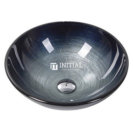 Above Counter Basin Round Tempered Glass Artistic Basin 420x420x145 ,