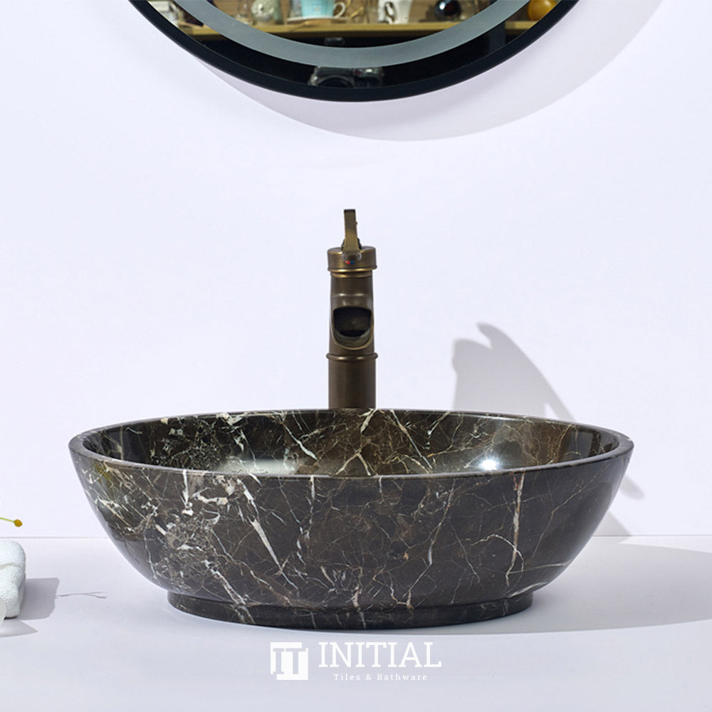 Above Counter Stone Basin Oval Marble Surface Basin 510x380x150 ,