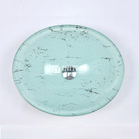 Above Counter Tempered Glass Light Blue Oval Basin Double Layer 480x390x140 ,