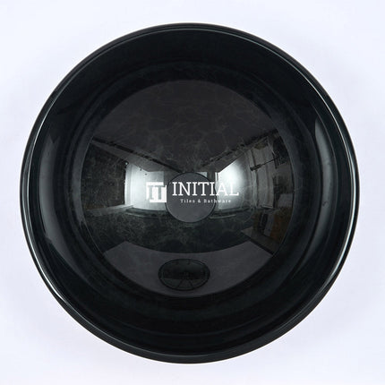 Above Counter Tempered Glass Artistic Round Basin 420x420x145 ,