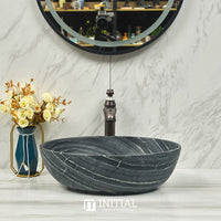 Above Counter Oval Marble Surface Stone Basin 510x380x150 ,