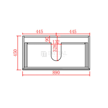 Fremantle Hampton Style Matte White Wall Hung Vanity Cabinet & Ceramic Top 890W X 450H X 560D ,
