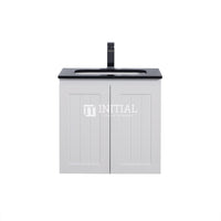 590W X 450H X 560D Modern Shaker Matt White Wall Hung Vanity Two Doors Cabinet Only & Ceramic Top Available ,