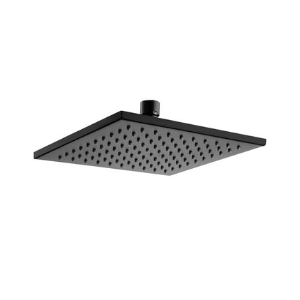 Fienza Modena 200mm Square Matte Black Shower Head ,