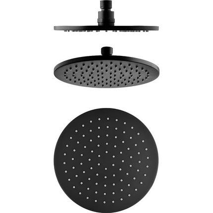 Fienza Strarry 200mm Round Matte Black Shower Head ,