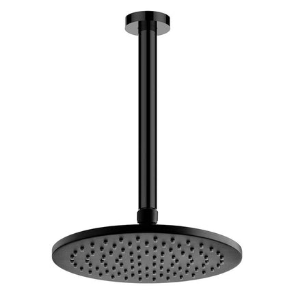 Fienza Strarry 200mm Round Matte Black Shower Head ,