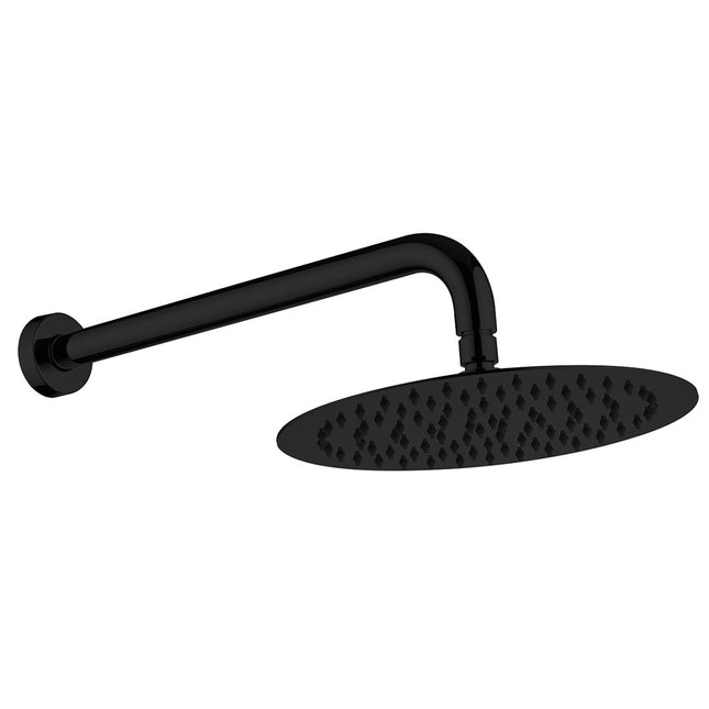 Fienza Kaya Matte Black Shower Arm Set ,