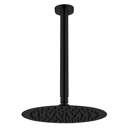 Fienza Kaya Matte Black Ceiling Shower Head Set ,