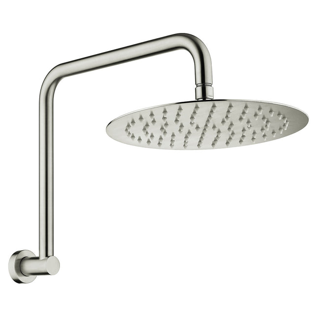 Fienza Kaya Brushed Nickel Gooseneck Shower Arm Set ,