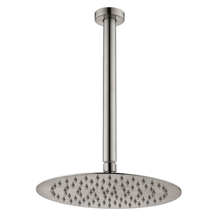 Fienza Kaya Brushed Nickel Ceiling Shower Head Set ,