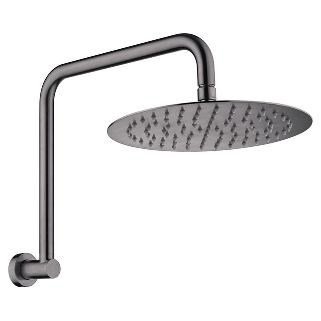 Fienza Kaya Gun Metal Gooseneck Shower Arm Set ,