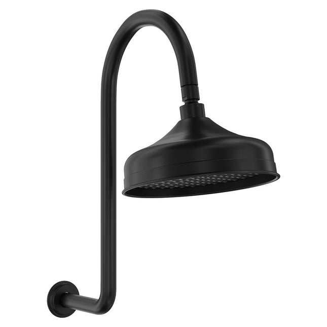 Fienza Lillian Matte Black Wall Shower Arm Set ,