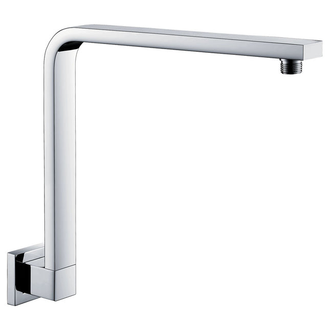 Fienza Square Chrome 350mm Fixed Gooseneck Shower Arm ,