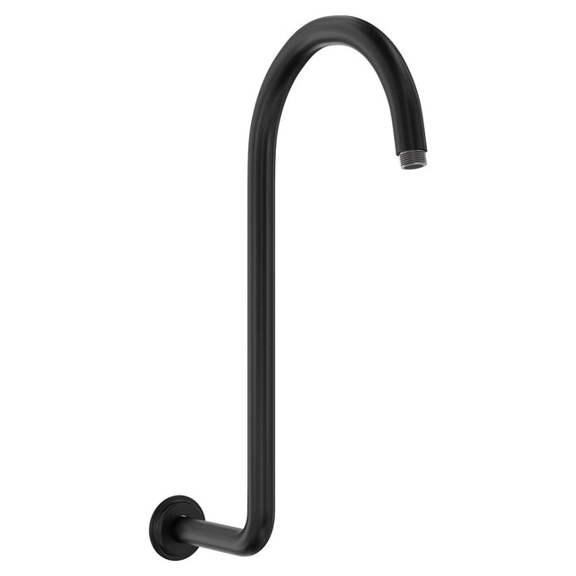 Fienza Classical Matte Black Swan Neck Shower Arm ,