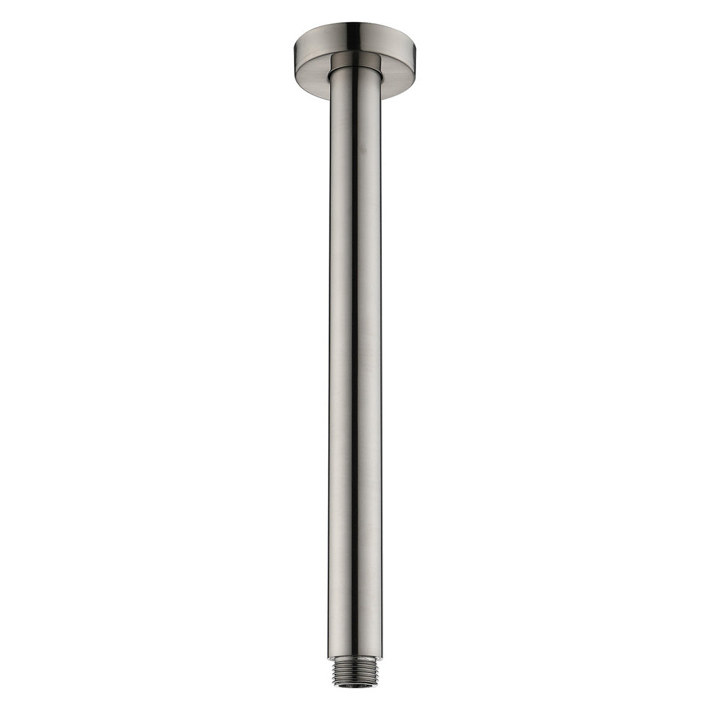 Fienza Round Brushed Nickel 300mm Ceiling Dropper ,