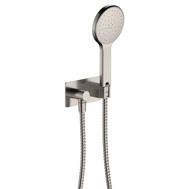Fienza Kaya Brushed Nickel Hand Shower, Soft Square Plate ,