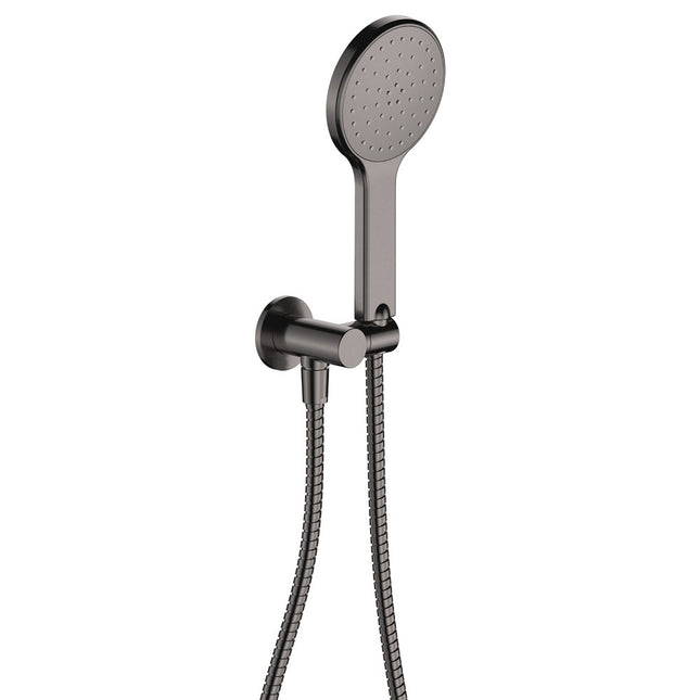 Fienza Kaya Gun Metal Hand Shower, Round Plate ,