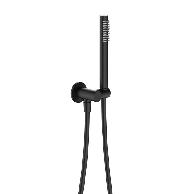 Fienza Hustle Matte Black Hand Shower, Round Plate ,