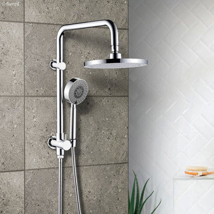 Fienza Isabella Chrome Multifunction Twin Half Rail Shower ,