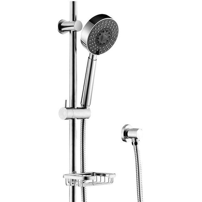 Fienza Michelle Chrome Multifunction Rail Shower With Soap Basket ,