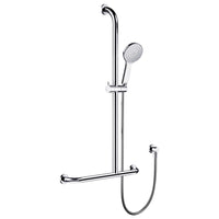 Fienza Luciana Care Chrome Right Hand Inverted T Rail Shower ,