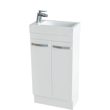 Fienza Ralph 450 Ensuite Gloss White Vanity On Kick, Solid Doors ,