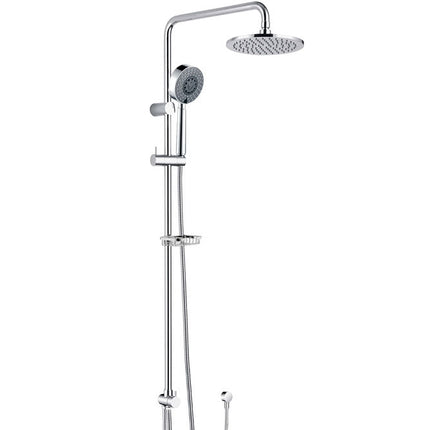 Fienza Michelle Chrome Multifunction Twin Rail Shower With Soap Basket ,