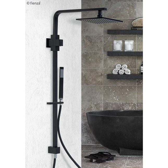 Fienza Jet Matte Black Twin Rail Shower ,