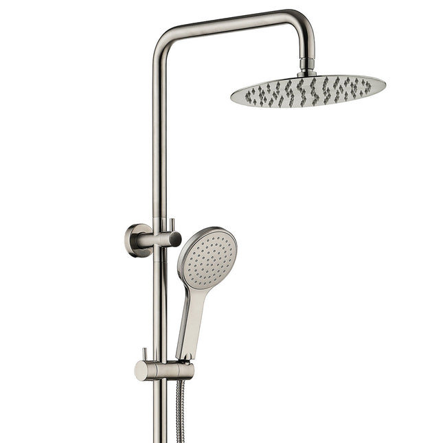 Fienza Kaya Brushed Nickel Twin Rail Shower ,