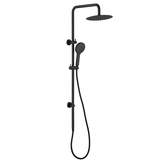 Fienza Kaya Matte Black Twin Rail Shower ,