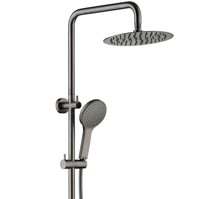 Fienza Kaya Gun Metal Twin Rail Shower ,