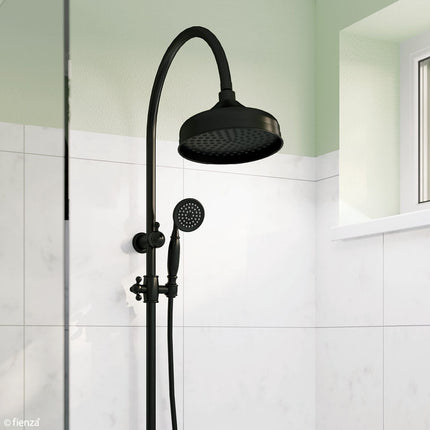 Fienza Lillian Matte Balck Twin Shower ,