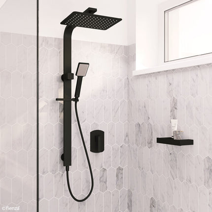 Fienza Koko Matte Black Deluxe Twin Shower ,