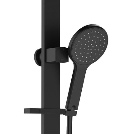 Fienza Kaya Matte Black Deluxe Twin Shower ,