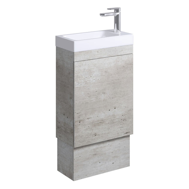 Fienza Denzel Edge 450 Ensuite Vanity On Kick, Industrial, 1 Tap Hole ,