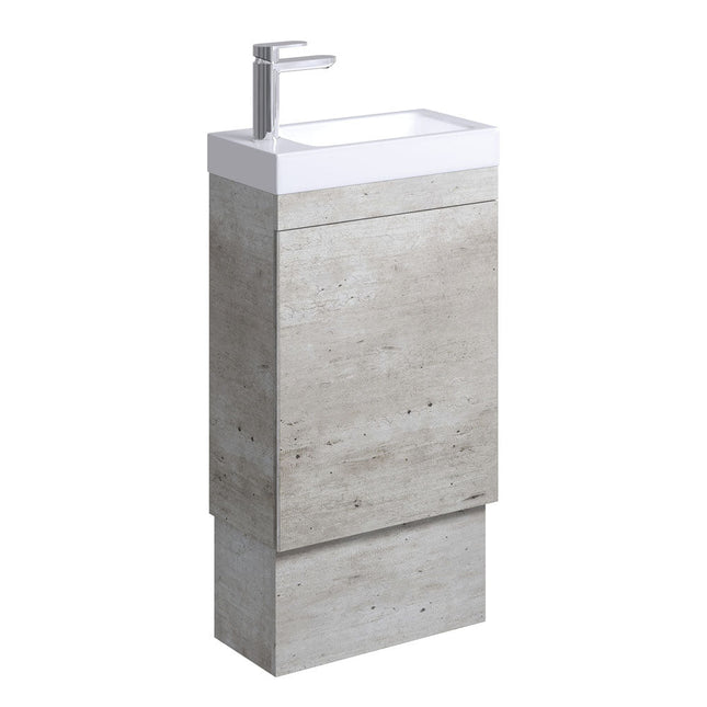 Fienza Denzel Edge 450 Ensuite Vanity On Kick, Industrial, 1 Tap Hole ,